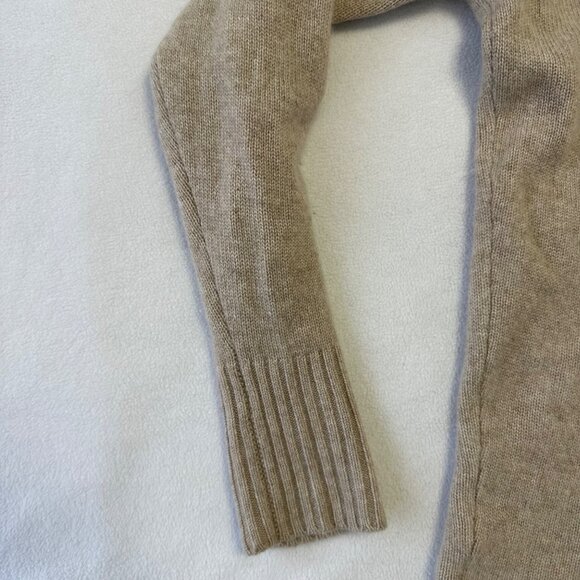 Nordstrom Womens 100% Cashmere Turtleneck Sweater Size S Beige Minimalist - Picture 9 of 13